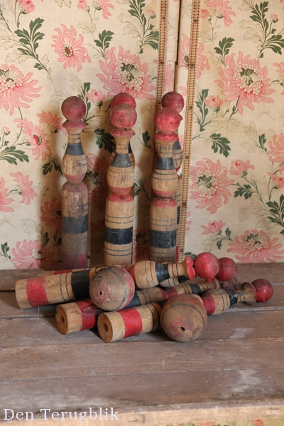 oude houten kegels